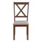 Monarch Specialties Dining Chair, Set Of 2, Side, Upholstered, Kitchen, Dining Room, Brown Fabric, Walnut Wood Frame I 1311 - alternate 2